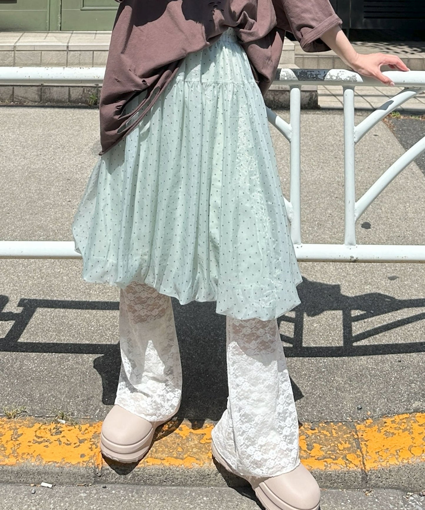 ふんわりシアードットバルーンスカート