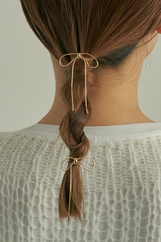 GOLDY Ribbon Hair Clip Set