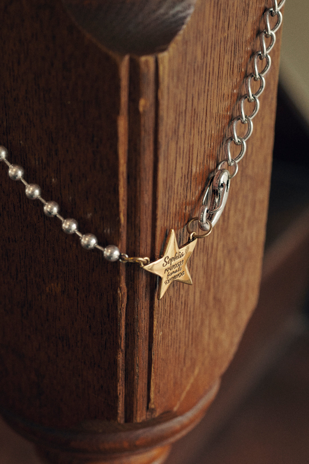 GOLDY Sophia Star ID Plate Necklace - Image 1