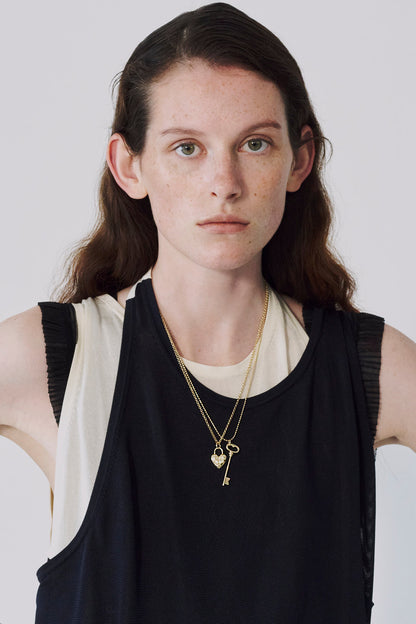 GOLDY Heart Key Charm Necklace