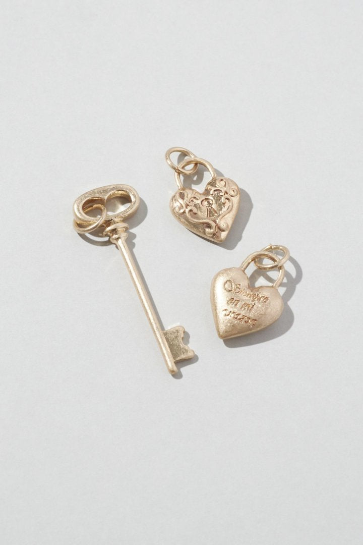 GOLDY Heart Key Charm Necklace