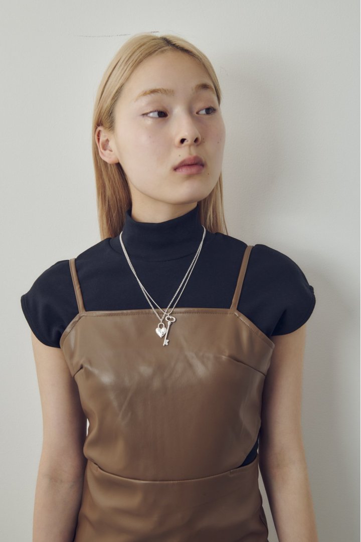 GOLDY Heart Key Charm Necklace