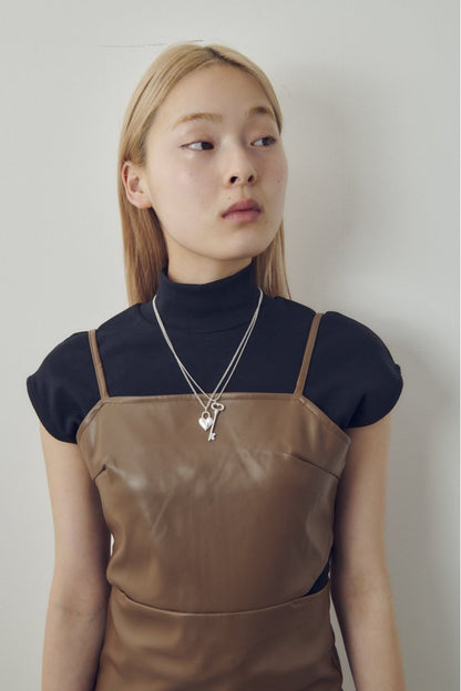 GOLDY Heart Key Charm Necklace