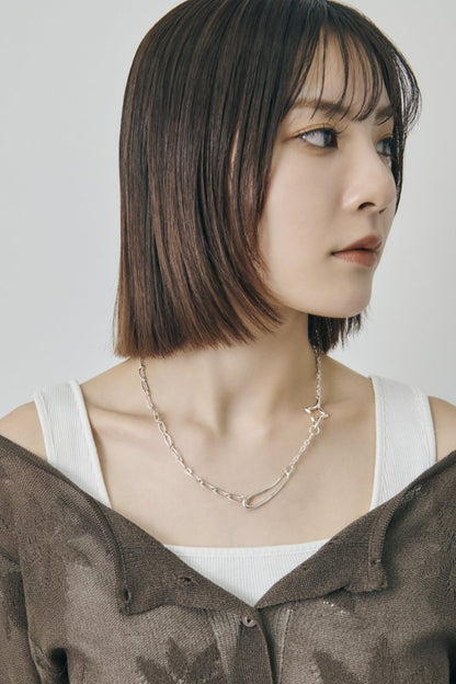 GOLDY Duo Link Chain Twinkle Necklace