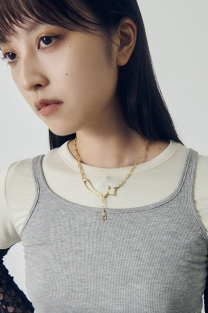 GOLDY Duo Link Chain Twinkle Necklace