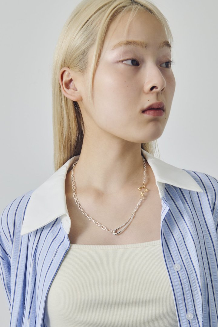 GOLDY Duo Link Chain Twinkle Necklace