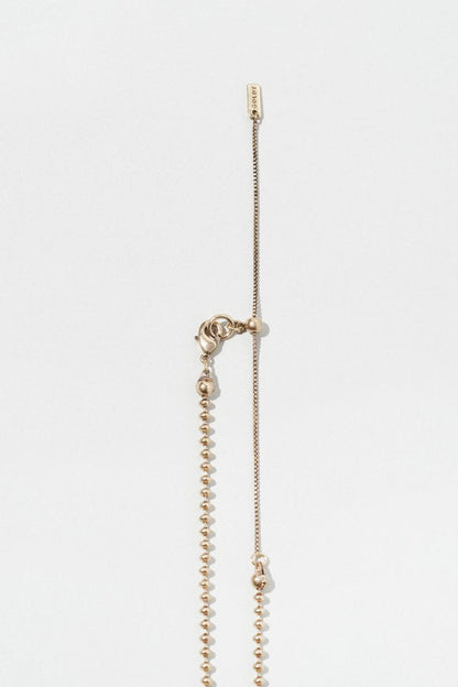 GOLDY metal twins heart necklace