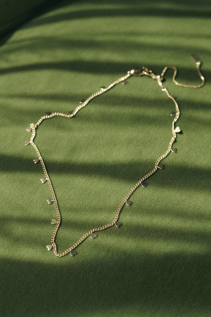 GOLDY station petite heart necklace