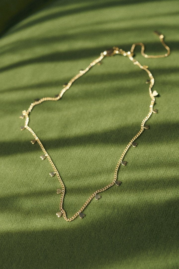 GOLDY station petite heart necklace