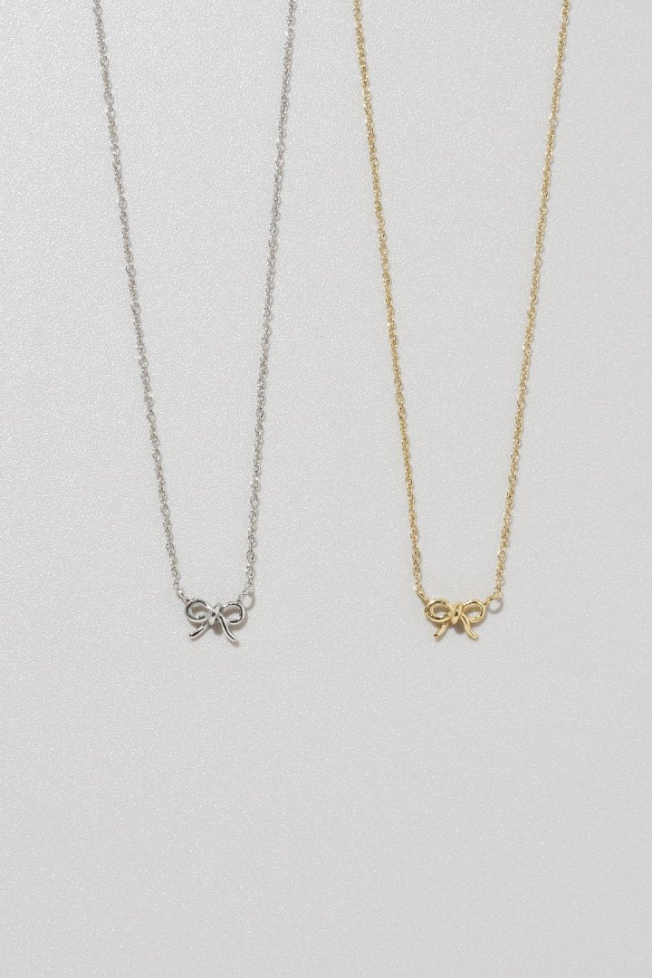 GOLDY プチ リボン ステンレス ネックレス - Image 9