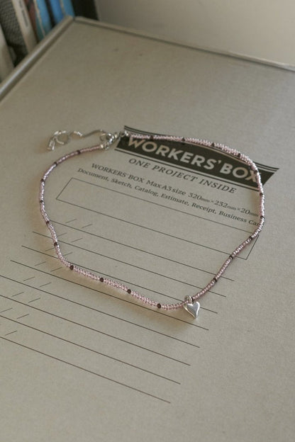 GOLDY color heart message bracelet - blue