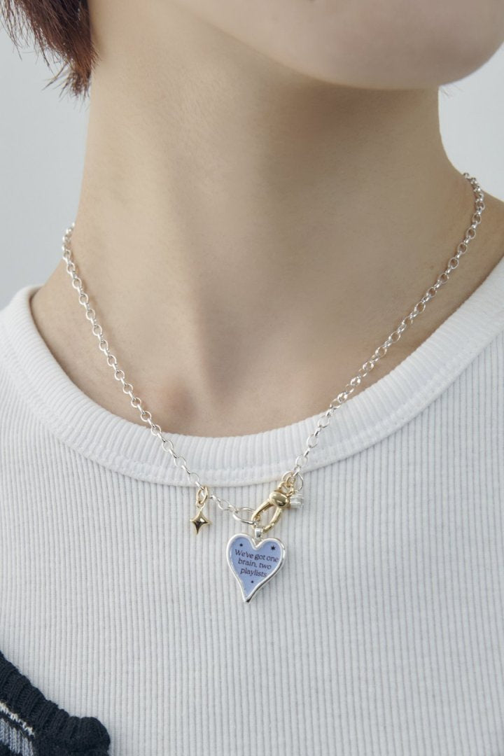 GOLDY color heart message necklace - Image 8