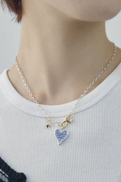 GOLDY color heart message necklace - Image 8