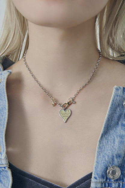 GOLDY color heart message necklace - Image 6