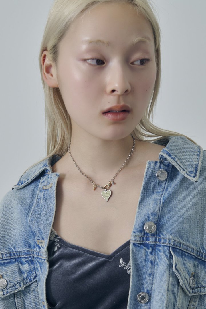 GOLDY color heart message necklace - Image 7