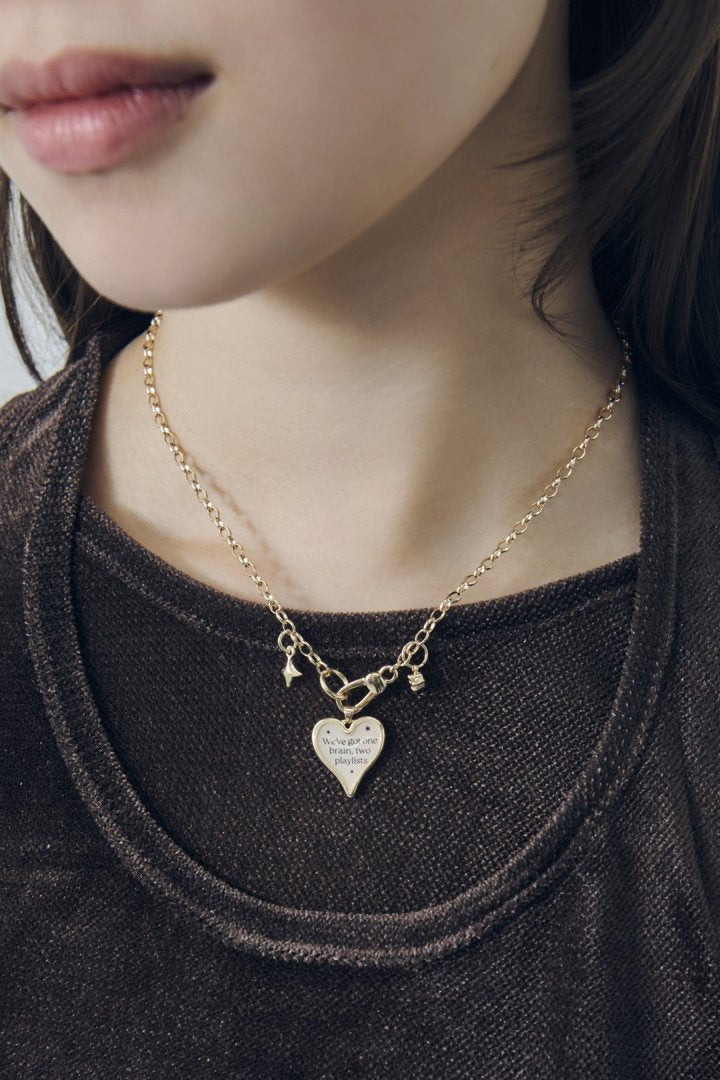 GOLDY color heart message necklace - Image 11