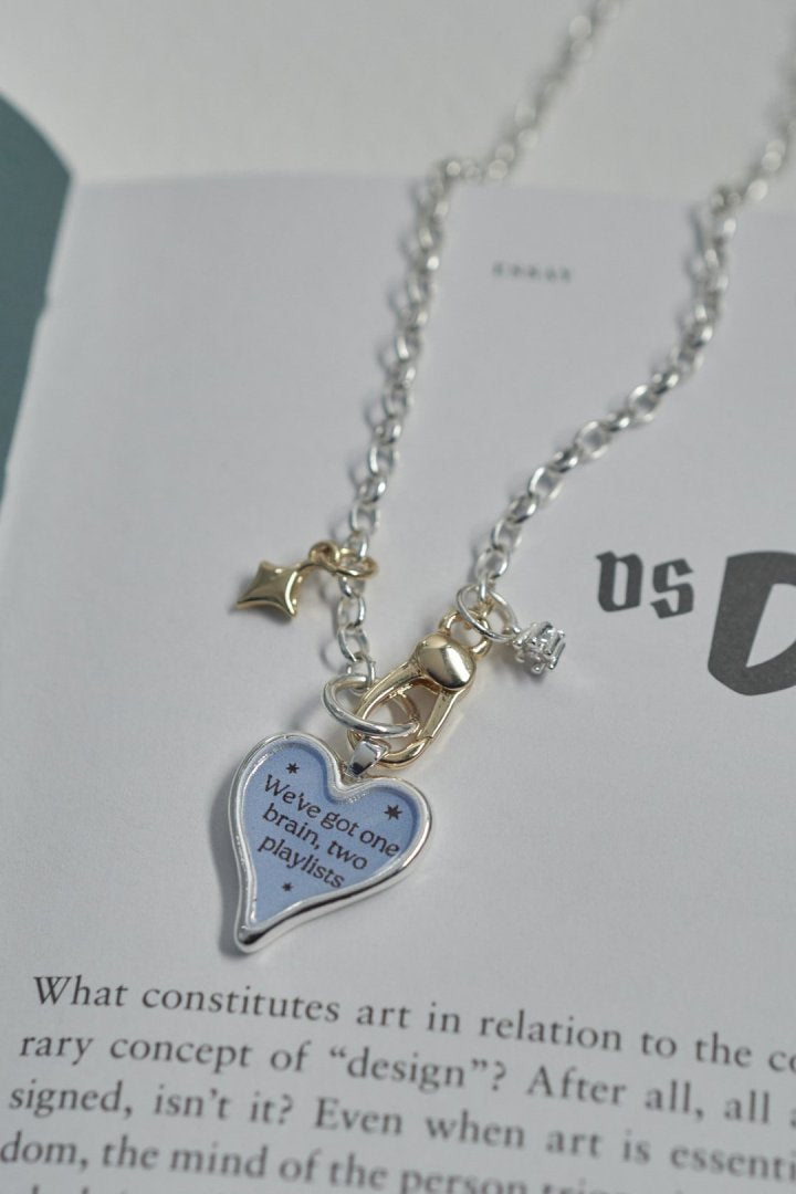 GOLDY color heart message necklace - Image 18