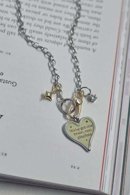 GOLDY color heart message necklace - Image 1