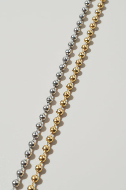 GOLDY ハート フック × ボール チェーン ステンレス ネックレス - Image 12