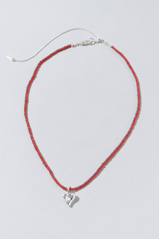 GOLDY Beads x metal heart necklace - Image 1