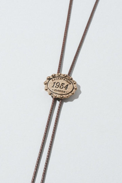 GOLDY Antique Number Motif Loop Tying Necklace - Image 9