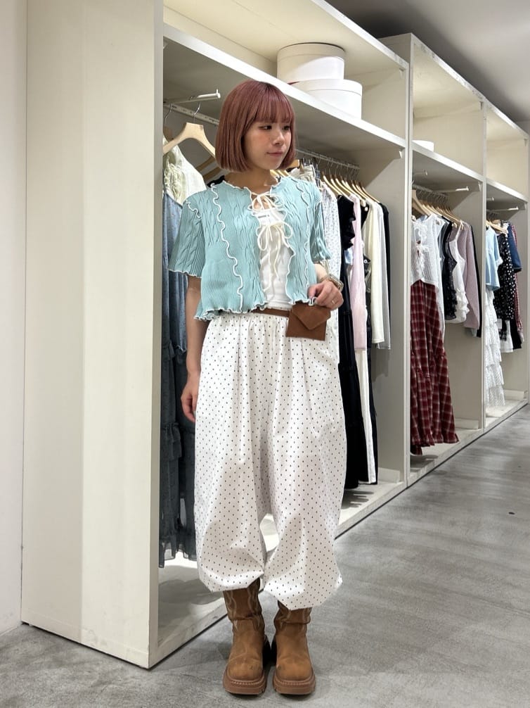 w closet 短袖撞色拼接開襟衫 - Image 42