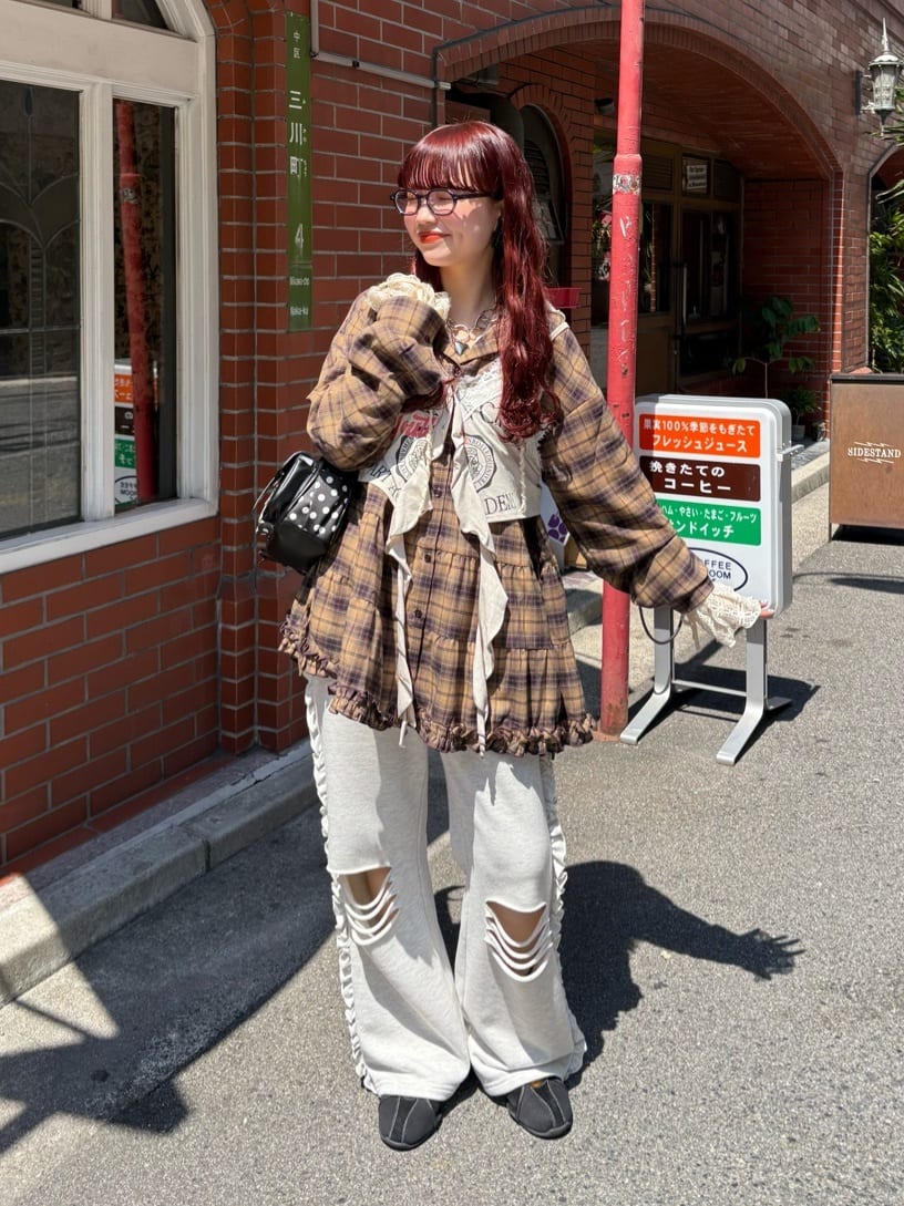 CIAOPANIC Drop frill cut logo bustier