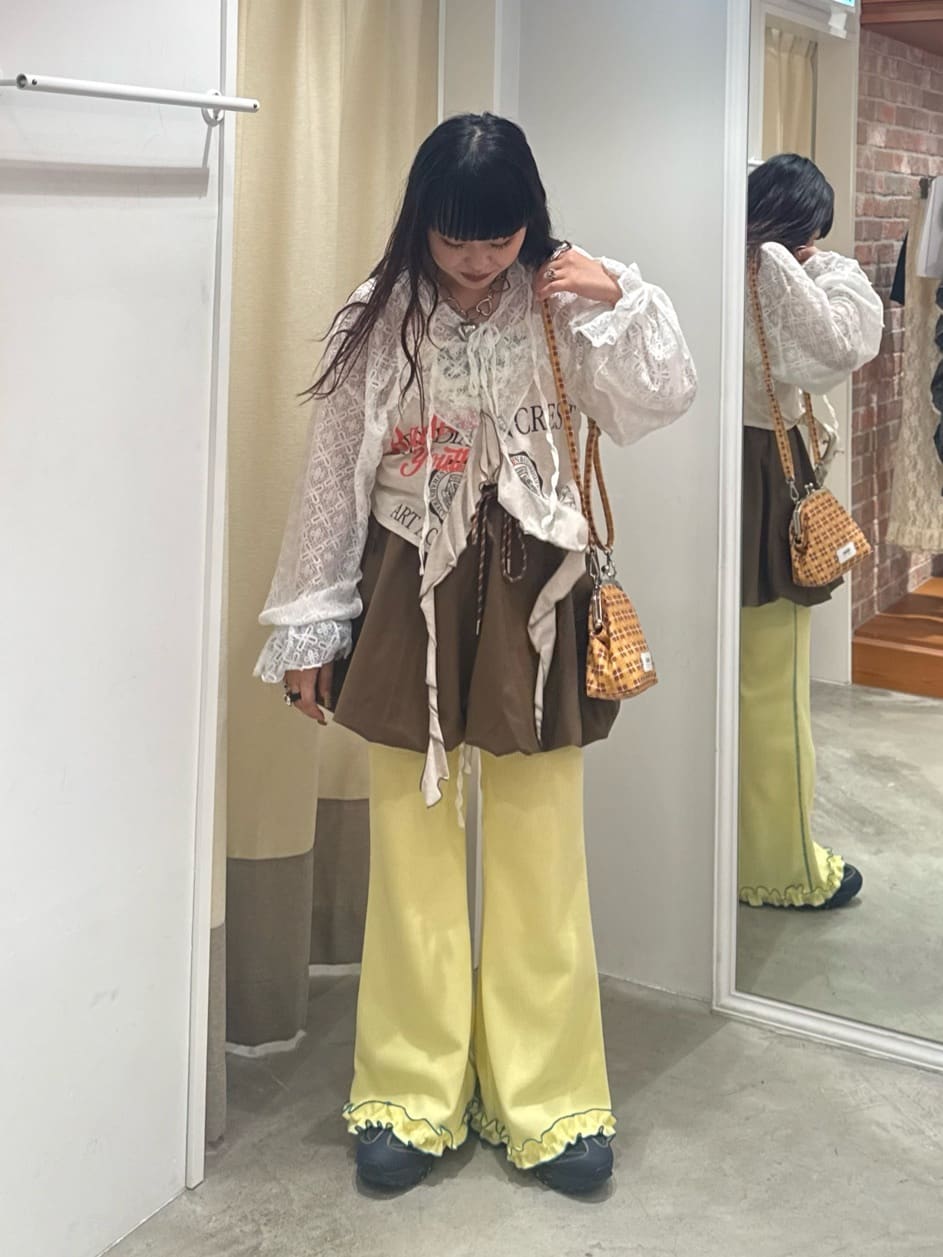 CIAOPANIC Drop frill cut logo bustier