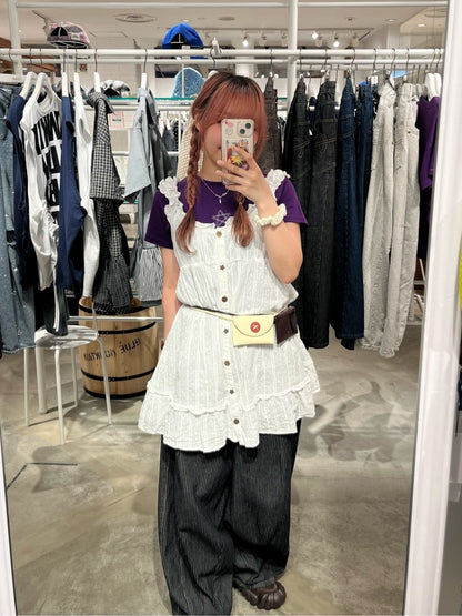 [CIAOPANIC] GRAIN 2P set - Big button waist belt pouch - Image 34