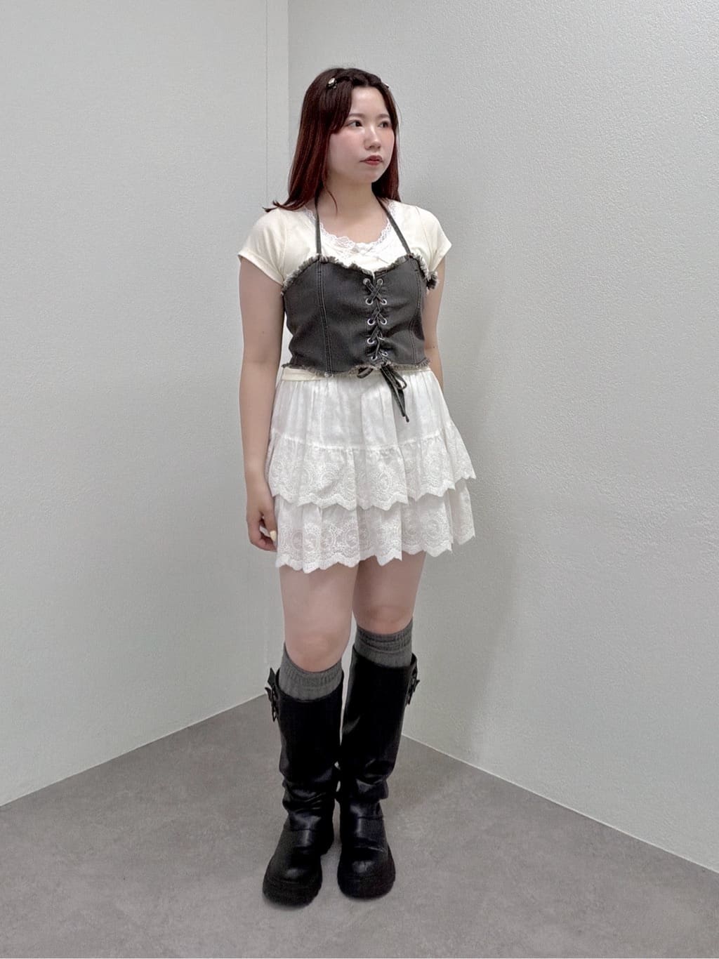 w closet 繫帶牛仔胸衣 - Image 19