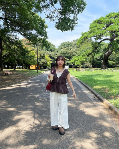 umm. By Discoat 褶褶絲帶sleeveless