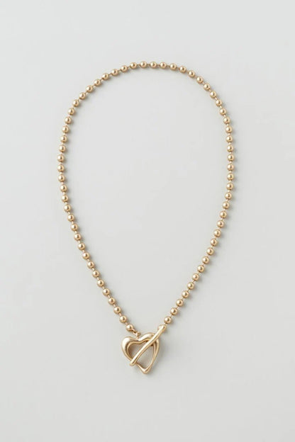 GOLDY Heart Ball Chain Necklace