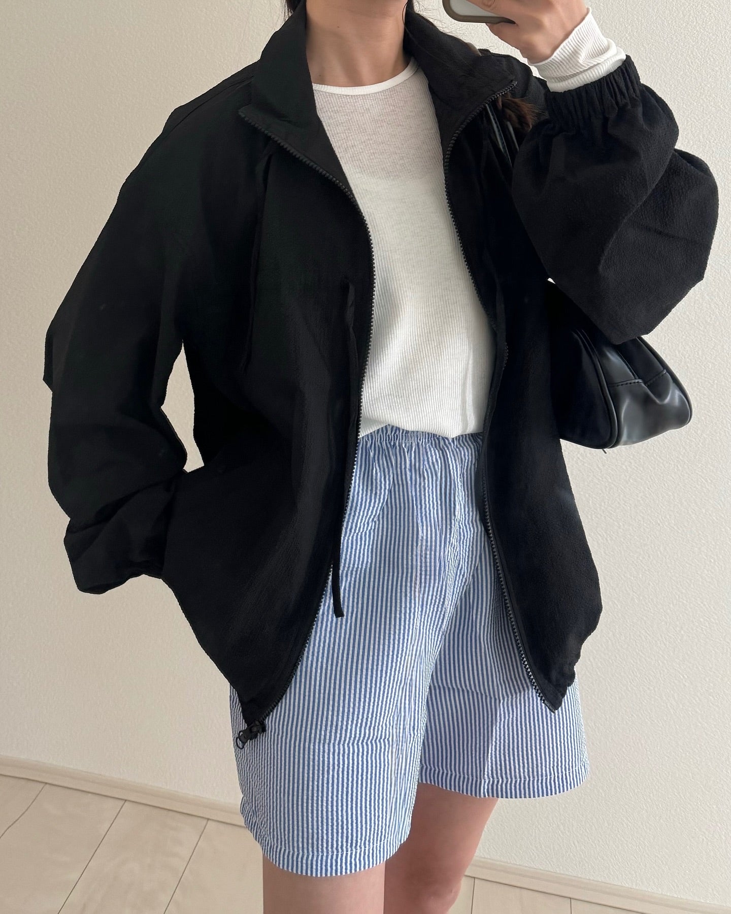 蝴蝶結雙拉鍊薄款外套🎀