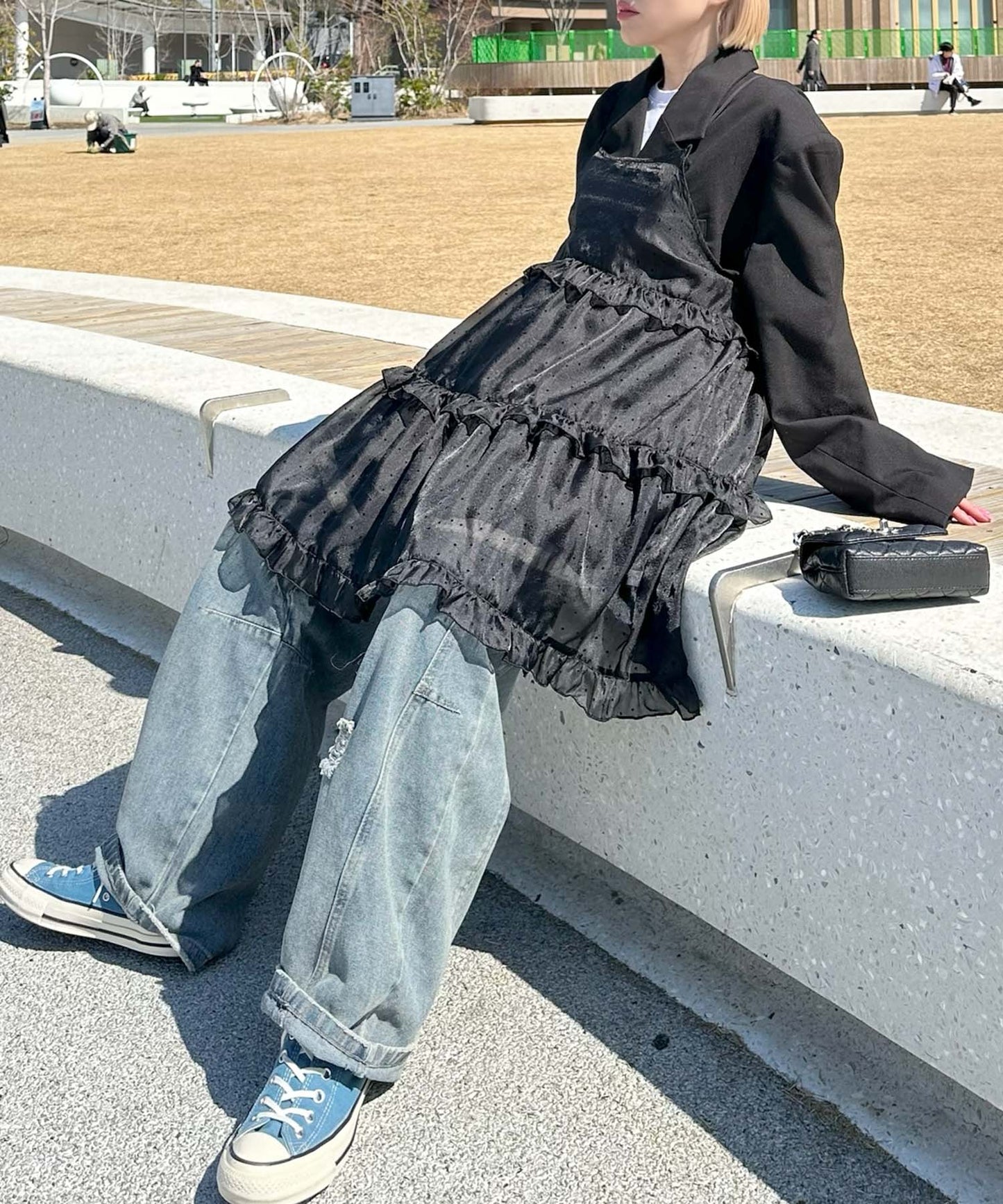 フリルティアードキャミワンピミニ