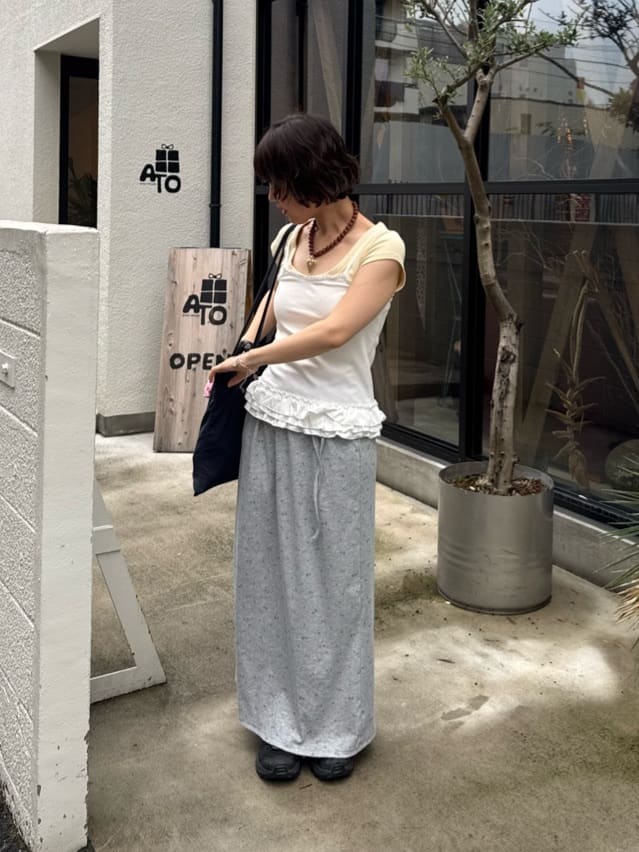 umm.By Discoat pattern 荷葉邊下擺吊帶背心 - Image 50
