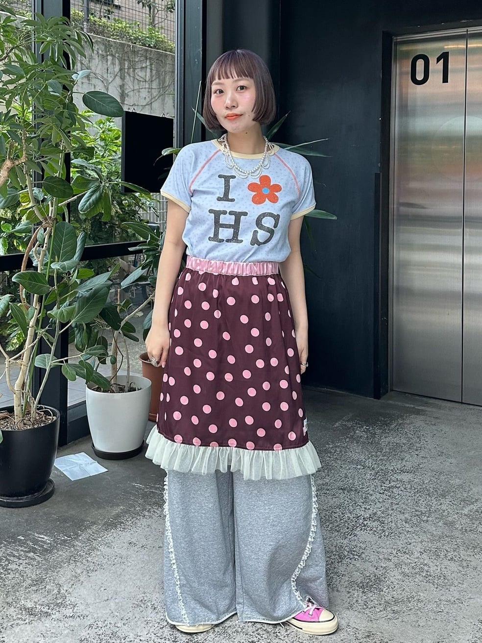 HELLO.SANFRANCISCO 緞面波點薄紗中裙 - Image 41