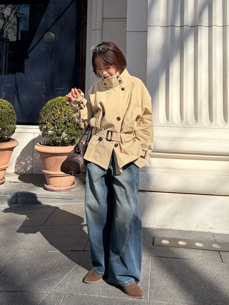 RAY CASSIN Short loose trench coat - Image 68