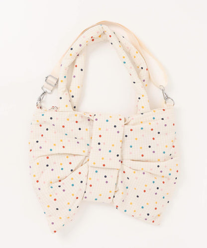 彩色波點ribbon Bag
