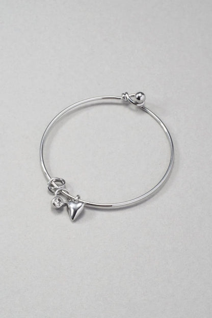 GOLDY Heart Charm Bangle