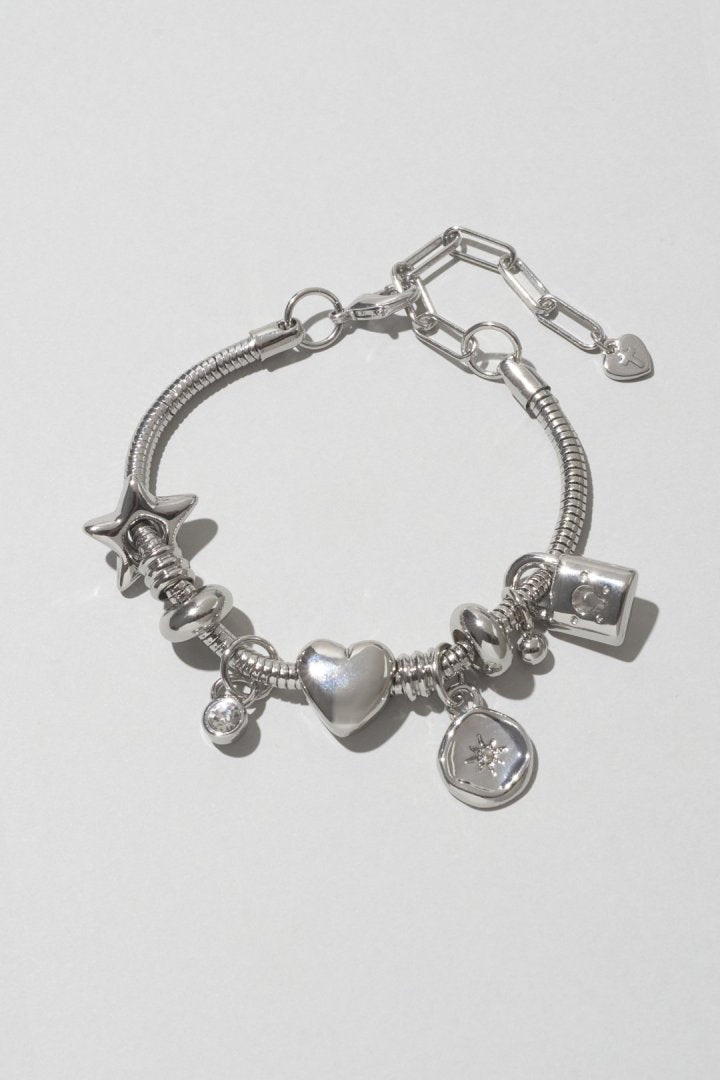 GOLDY Mixed Motif Snake Chain Bracelet