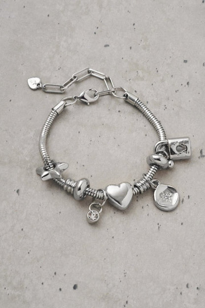 GOLDY Mixed Motif Snake Chain Bracelet