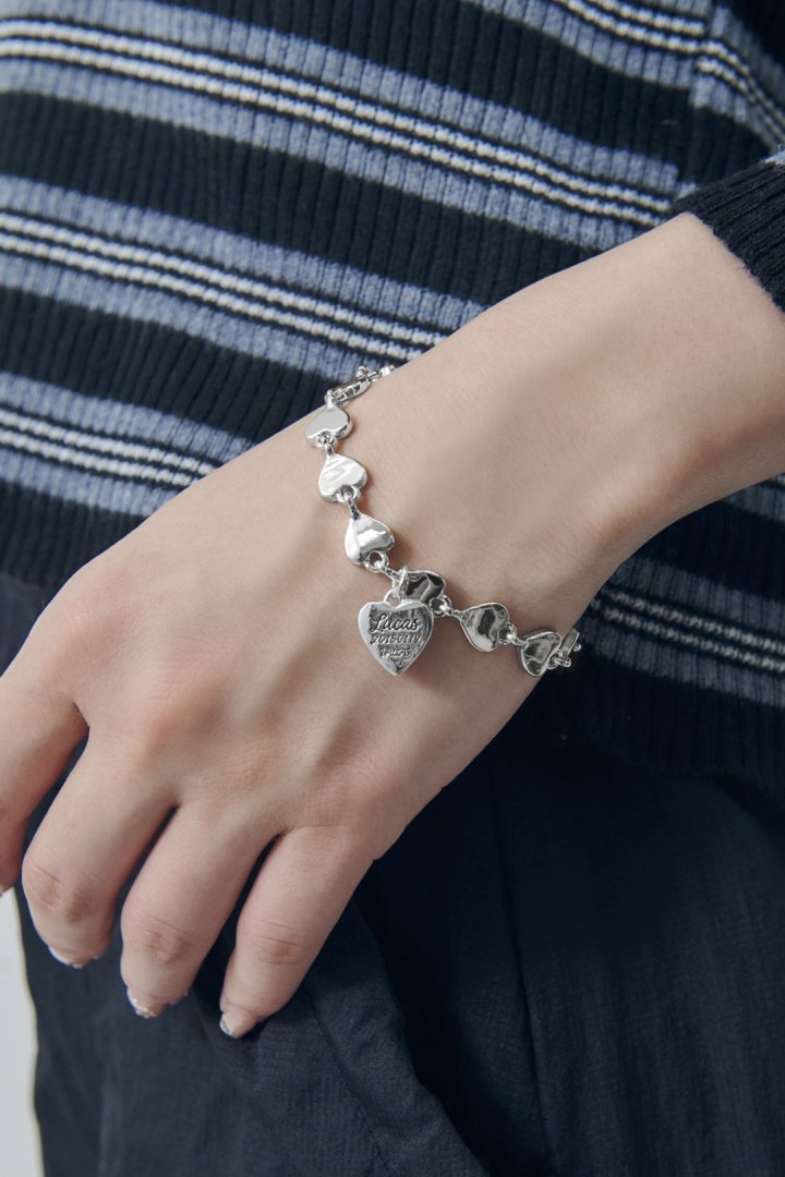 GOLDY ルーカス ハート ID プレート ライン ブレスレット - Image 6