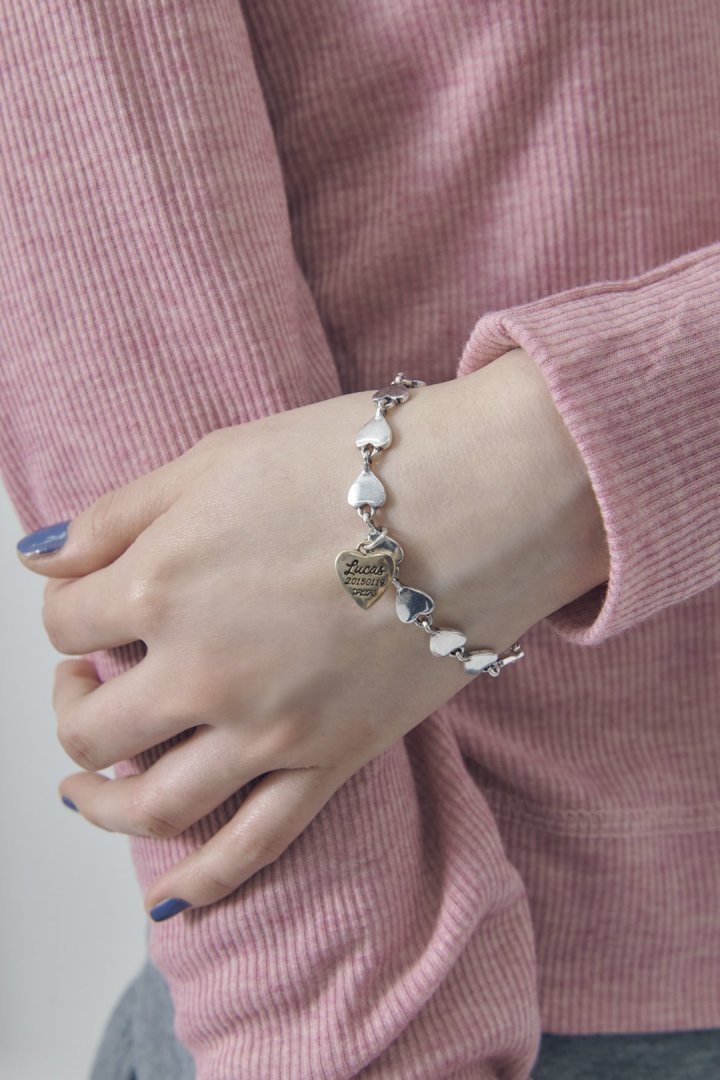 GOLDY ルーカス ハート ID プレート ライン ブレスレット - Image 10