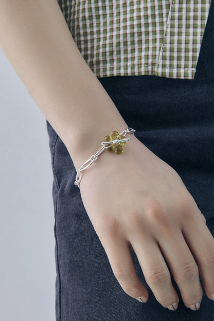 GOLDY glass flower chain bracelet - Image 7