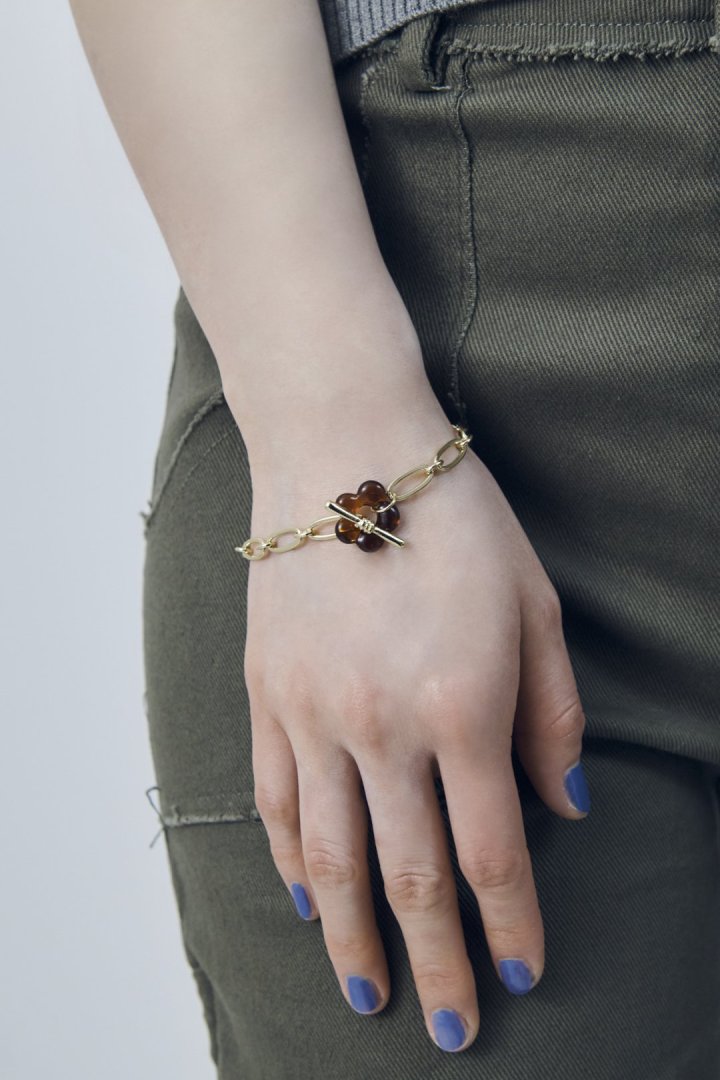GOLDY glass flower chain bracelet - Image 10
