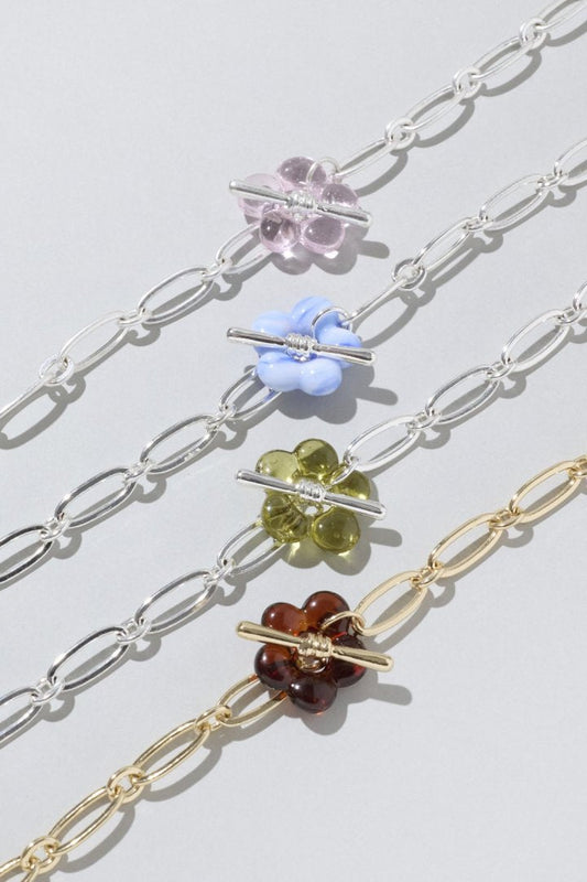 GOLDY glass flower chain bracelet - Image 12