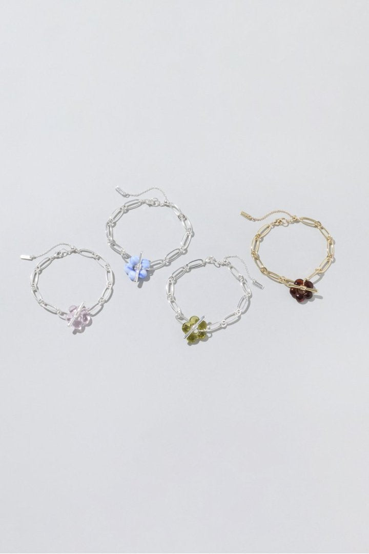 GOLDY glass flower chain bracelet - Image 13