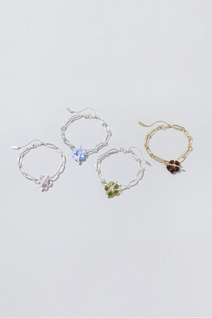 GOLDY glass flower chain bracelet - Image 13