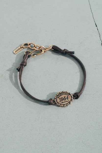 GOLDY antique number motif bracelet - gold