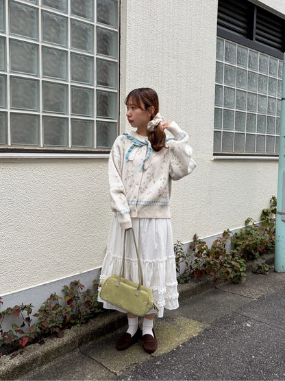 umm. By Discoat Floral cardigan with scarf - Image 36